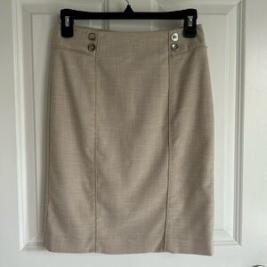 Whit House Black Market Tan Beige Pencil Skirt size 00
